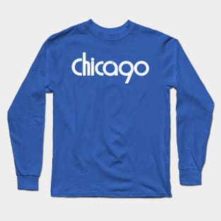 Chicago / Retro Style Typography Design Long Sleeve T-Shirt